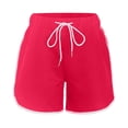 thumbnail image 1 of Girls Breathable Four Way Stretch Athletic Shorts for Everyday Play and School Sportswear for Girls 3-14, 5-6 Years, Red, 1 of 8