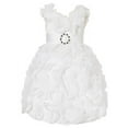 thumbnail image 1 of Girls Bright White Bridal Cascade Ruffle Dress 6/7, 1 of 2