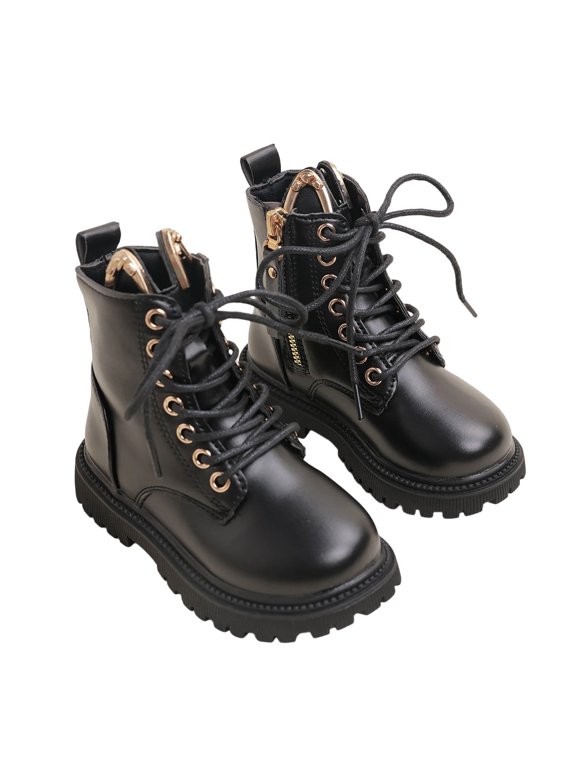 Girls Bunny Lace Ankle Boots With Side Zipper Soft Upper Fixed Design For Casual Winter Outings Daily School Wear
