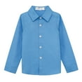 thumbnail image 1 of Girls' Button Down Shirts Boys Formal Outfit Sky Blue Shirt For Boys Dress Shirt Uniform Shirts For Girls Girl Fashion, 1 of 3