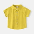 thumbnail image 1 of Girls Button Down Shirts Graduation Shirt Girls Yellow Shirt Dress Shirt French Toast Boys Uniform Shirts 3-4 Years, 1 of 4