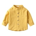 thumbnail image 1 of Girls' Button Down Shirts Graduation Shirts Yellow Uniform Shirts for Boys Boys Uniform Shirts Boys Girls Fashion, 1 of 9