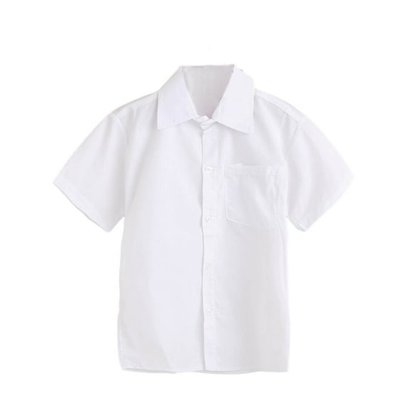 Girls Button Down Shirts White Polo Shirts for Boys Boys Formal Outfit Uniforms for Boys Boys Girls Fashion