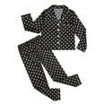 thumbnail image 1 of Girls Button Down Pajamas Cotton Women & Girls Pajamas Set, Soft Satin Lightweight Silk Button-Down Top with Shorts 2 Piece PJS for Mom Boys Kids Gifts, 1 of 3