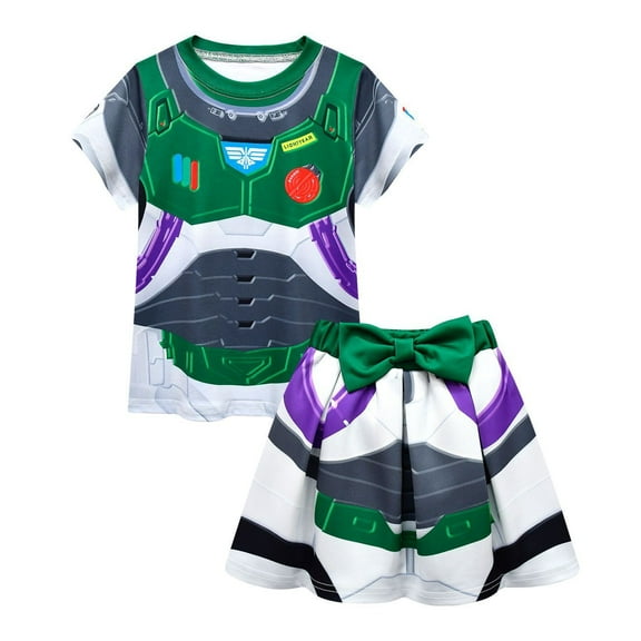 Girls Buzz Astronaut Cosplay Skirt Set Halloween Cosplay Fancy Costume