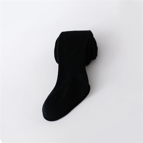 Girls Cable Knit Tights Cotton Footed Leggings Solid Color Seamless Winter Fall Stocking Pants for Kids