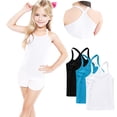 thumbnail image 1 of Girls Camis & Tanks s 3-pack Girls Dance Tank Tops Summer Sleeveless Spaghetti Strap Camisole Girls Tanks & Camis Toddler Racerback Athletic Solid Color Tank Tops New 3-pack-G 12 Months, 1 of 9