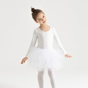 Girls' Camisole Dance Tutu Leotard with Fluffy 4-Layers Ballet Dress for Ballerina (18 Months - 7 Years)