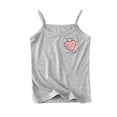 thumbnail image 1 of Girls Camisole Spaghetti Strap Soft Breathable Cute Graphic Girls Tank Top Undershirts Grey 8-9 Years, 1 of 4
