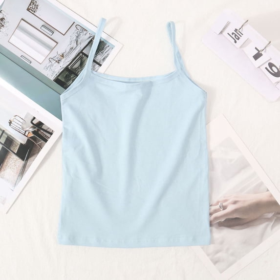 Girls Camisole Tank Tops Spaghetti Strap Undershirt Summer Big Deals