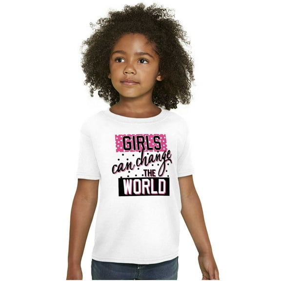 Girls Can Change World Feminism Equal Girls Kids T Shirt Tees Teen Brisco Brands S