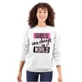 thumbnail image 1 of Girls Can Change World Feminism Equal Women Crewneck Sweatshirt Brisco Brands S, 1 of 6