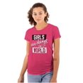 thumbnail image 1 of Girls Can Change World Feminism Equal Womens Slim Fit Graphic Tee Brisco Brands S, 1 of 5