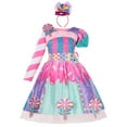 thumbnail image 1 of Girls Candy Costume Princess Dress Halloween Birthday Cosplay Dress up, 1 of 7