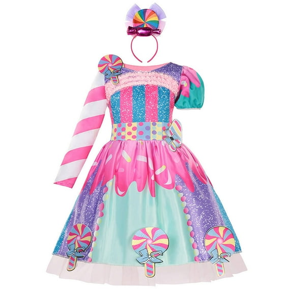Girls Candy Costume Princess Dress Halloween Birthday Cosplay Dress up