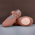 thumbnail image 1 of Girls Canvas Dance Shoes Soft Sole Practice Shoes Elastic Laces Toddler Kids Sizes 25-39, 1 of 4