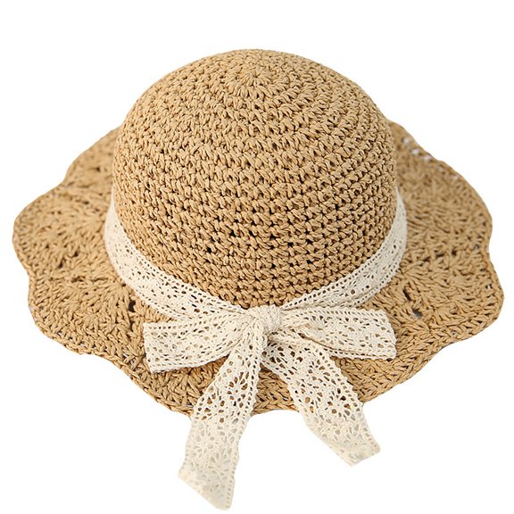 Girls Cap Adjustable Hollow Out Children Kids Braided Dome Hat for Hiking