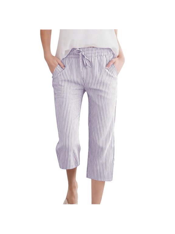 Girls' Capri Pants Wide Leg Drawstring Kids Summer Lightweight Cropped Sweatpants Pockets Kids Gingham Pants Plaid Leggings