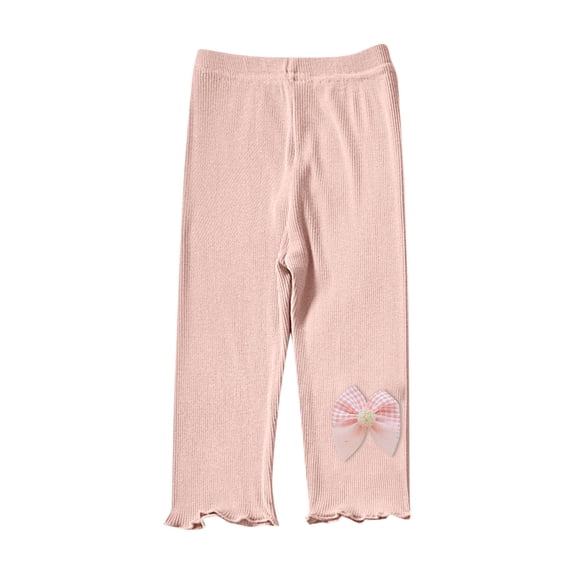 Girls Capris Leggings Breathable Soft Toddlers Cropped Pants for Summer