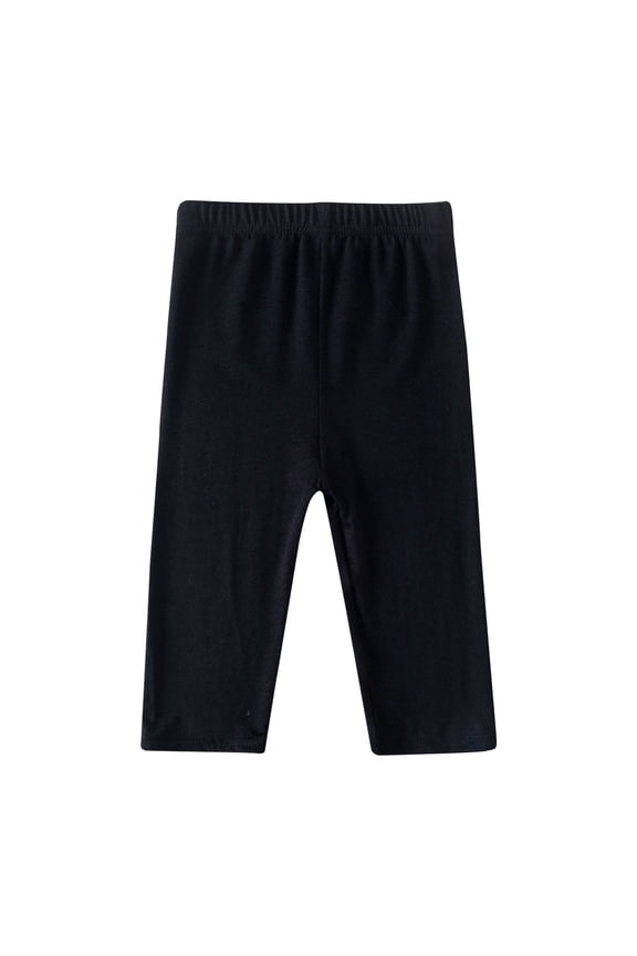 Girls Capris Leggings High Waisted Capris Leggings Yoga Athletic Tight Pants Kids Cycling Workout Pants Dance Stretchy Leggings Pants Fall Beach Pants Black 6Y