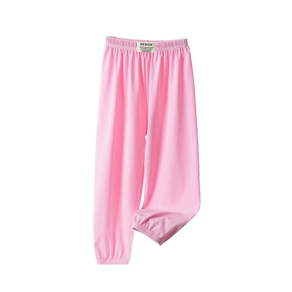 Girls Capris Leggings Toddler Kids Baby Girls Fashion Cute Sweet Ice Silk Wide Leg Pants Trousers Pants Leggings Pinks 3-4years