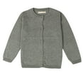 thumbnail image 1 of Girls Cardigan Sweater School Uniforms Long Sleeve Button Knit Solid Sweaters Tops Gray 7, 1 of 6