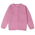 thumbnail image 1 of Girls Cardigan Sweater School Uniforms Long Sleeve Button Knit Solid Sweaters Tops Pink 12, 1 of 8