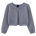 thumbnail image 1 of Girls Cardigan Sweaters 7-16 Girls Kids Bolero Cardigan Sweater Long Sleeve Button Knit Shrug Cropped Cover Up Top Cardigan Shrug, 1 of 5