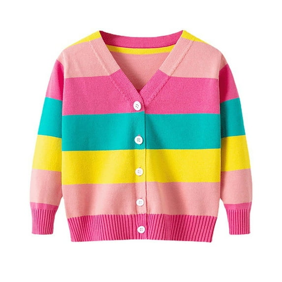 Girls Cardigan Sweaters Kids Fashion Hollow Out Knit Pullover Clothes Fall Soft Knit Pullover Jumper Tops Multicolor 2 Years