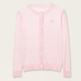 thumbnail image 1 of Girls Cardigans, Cotton Long Sleeve Button Down Basic Schoolwear, Crew Neck Knit Sweater Pink 7-8 Years, 1 of 3