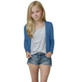 thumbnail image 1 of Girls Cardigans Lightweight New Kids Girls Cardigan Open Front Casual Long Sleeve Fashion Tops with Pockets Age 5-14 Years Style B-13 Blue 140, 1 of 8