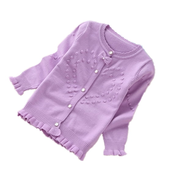 Girls' Cardigans Sweater Cotton Children School Uniform Sweaters 4-18 Years
