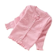 NINE MINOW Girls' Cardigans Sweater Cotton Children School Uniform Sweaters 4-18 Years