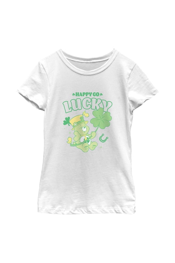 Girls Care Bears Go Happy Good Lucky T Shirt