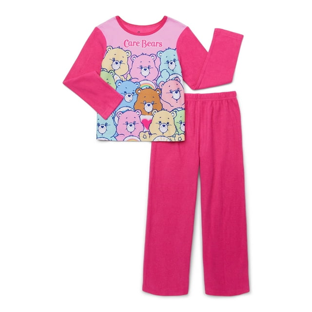 Care Bears Girls Long Sleeve Top and Pants Pajama Set, 2-Piece, Sizes 4