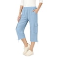thumbnail image 1 of Girls Cargo Capris Pants, Casual Comfortable Summer Pants with Pockets for Toddler Girls and Kids, Fashion Trousers, 1 of 6