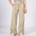 thumbnail image 1 of Baggy Sweatpants for Girls Oversized Wide Leg Loose Sweat Pants Elastic High Waist Drawstring Athletic Casual Joggers, 1 of 5