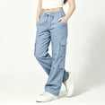 thumbnail image 1 of Girls Cargo Pants(4-15), Elastic Waist with Drawstring Joggers with Multi-pockets 5-14 Years, 1 of 4