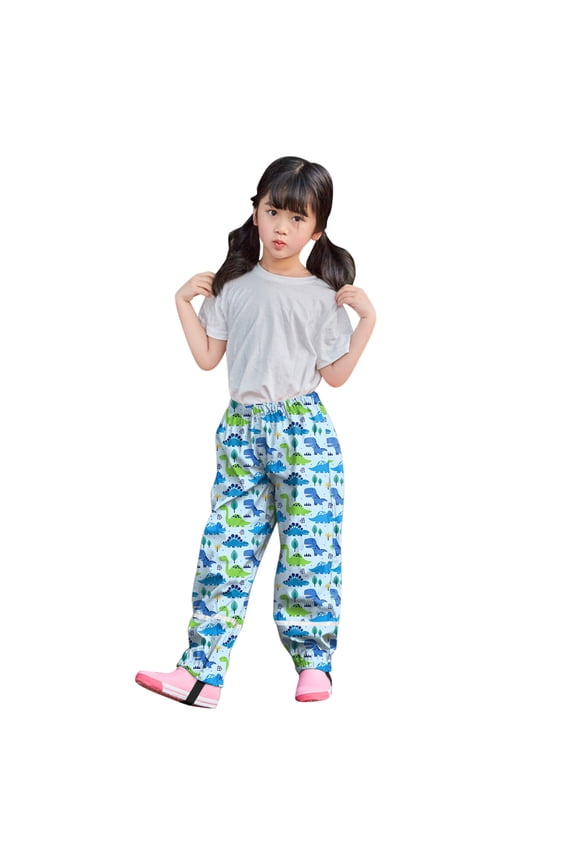Girls Cargo Pants Rain Breathable Windproof Mud Dungarees Girls Plus Size&nbsp;Jeans,Light blue,120