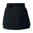 thumbnail image 1 of BULLPIANO Girls' Cargo Skirt High Waisted with Flap Pocket Skirt Casual Cargo Short Skirts Fashionable Casual Skirts, 1 of 4