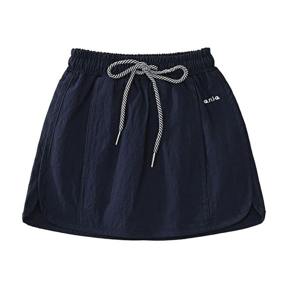 Girls Cargo Skirts For Toddlers And Kids High Waist Elastic Waistband Split Hem Casual Summer Skirts For Daily Wear Outdoor Play And Party