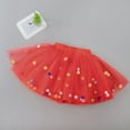 thumbnail image 1 of Girls' Carnival Pom-Pom Tulle Tutu Skirt – Sweet Princess Party Dance Skirt (0-10Y), 1 of 3