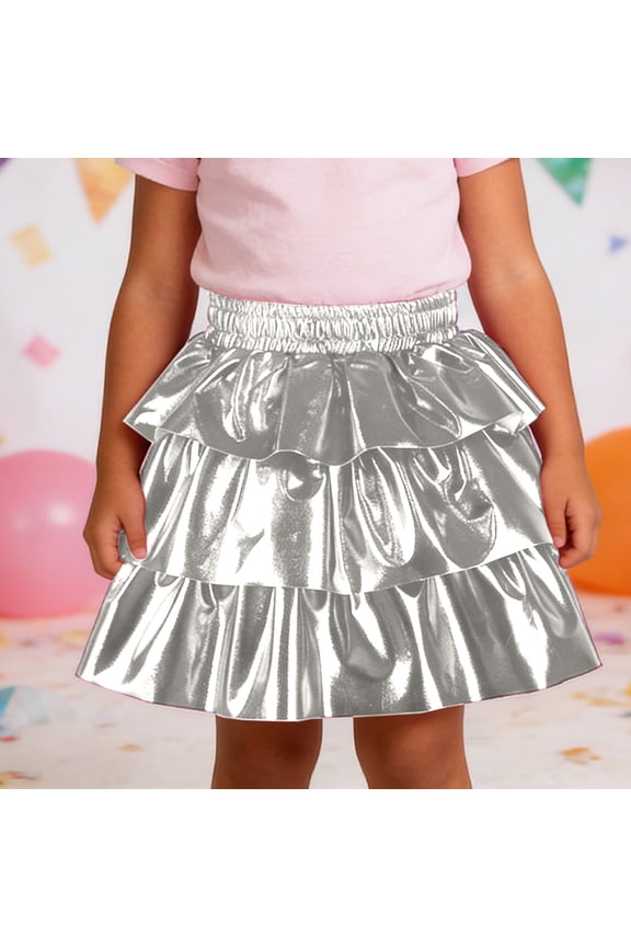 Girls Carnival Tutu Skirt With Glitter Sequins Three Tier Layered Cake Design Party Wear