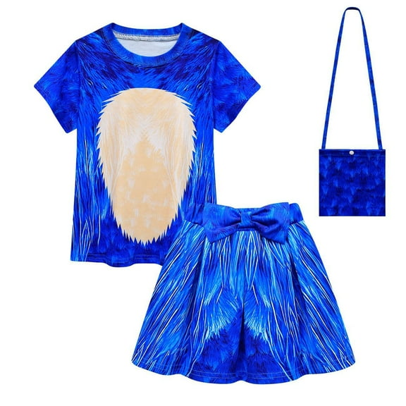 Girls Cartoon Halloween Fancy-Dress Costume Skirt Set 2 Piece Cosplay Dress Outfit