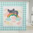thumbnail image 1 of Girls Cartoon Kola Bath Curtain Blue Cute Kola Bathroom Shower Curtain Set for Boys Girls Rainbow Kola Shower Curtain Kawaii Pet Kids Bathroom Accessories Decorative 72"x84", 1 of 6
