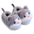 thumbnail image 1 of Girls Cartoon Slippers, Cute 3D Character Plush Indoor Shoes, Warm Lined Winter Footwear for Kids Home Play, 1 of 4