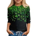thumbnail image 1 of Girls Casual Crewneck Pullover St Patrick'S Day Print Short Sleeve Hoodless Sweatshirt Top Holiday Festival Celebration Clothes, 1 of 4