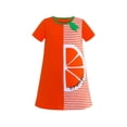 thumbnail image 1 of Girls Casual Dress Cotton Short Sleeve Orange Embroidered 2 Years, 1 of 6
