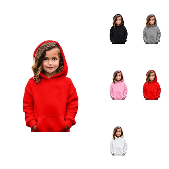 Girls Casual Long Sleeve Oversized Hoodie with Pocket, Cute Fleece Sweatshirt Top for Everyday Comfort