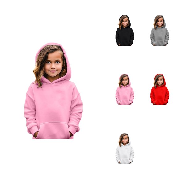 Girls Casual Long Sleeve Oversized Hoodie with Pocket, Cute Sweatshirt Top for Everyday Comfort
